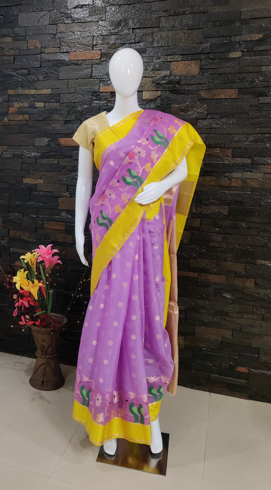 Zari Kota inspired ,pure Silk Kota saree